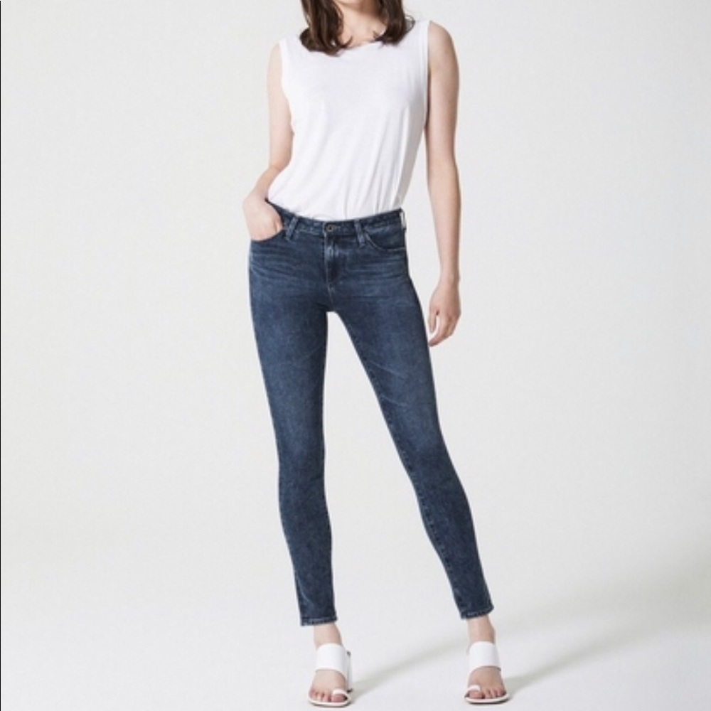NWT AG The Legging Ankle Super Skinny Dark Jeans